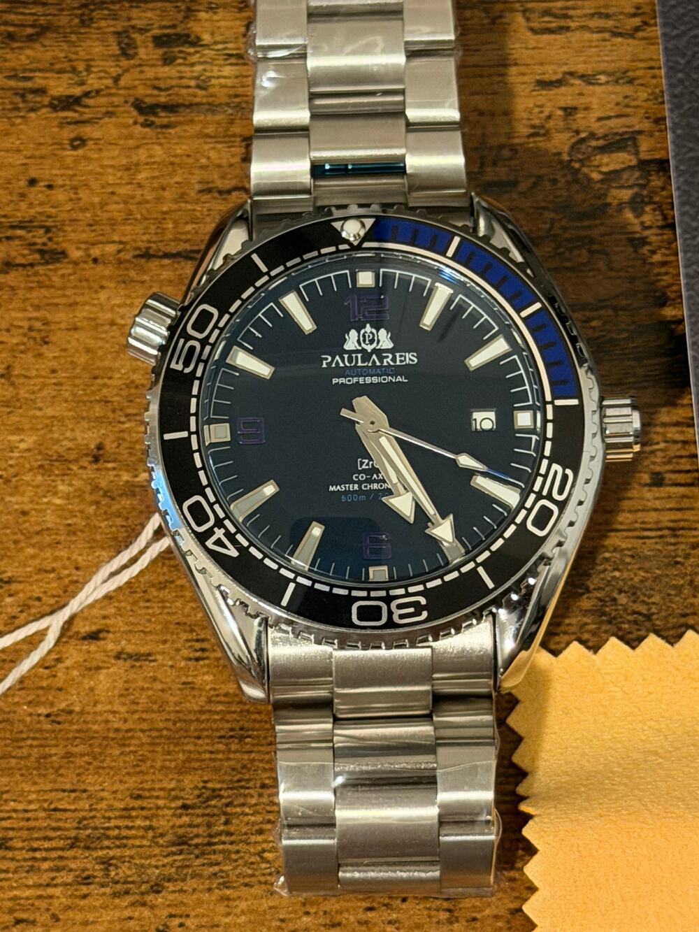 Paulareis Master Professional Automatic Diver Men's Watch Blue Dial